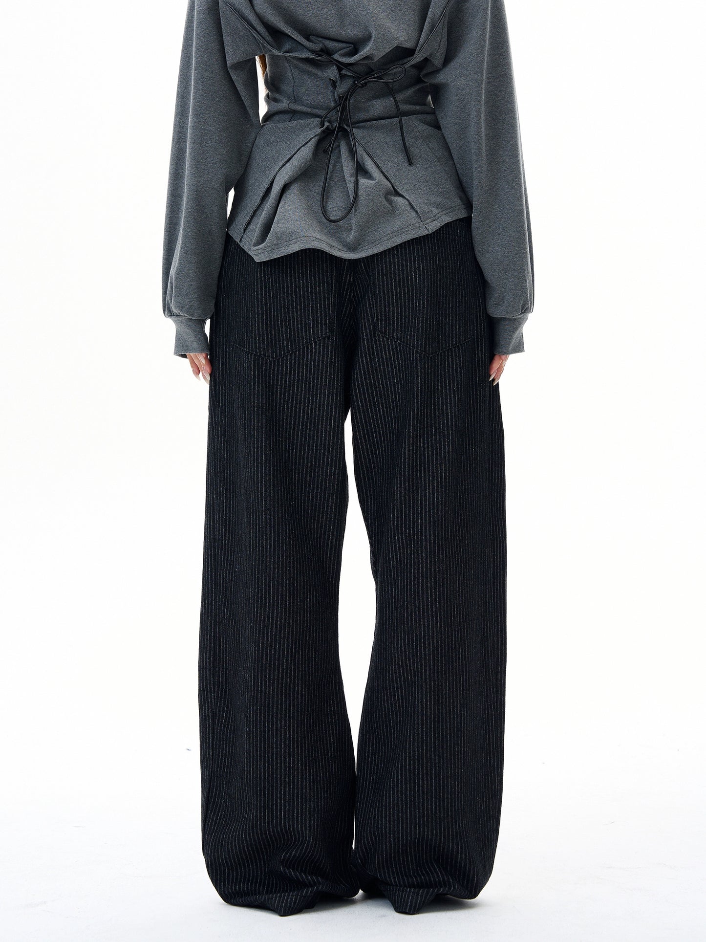 TS Stripe pleated trousers