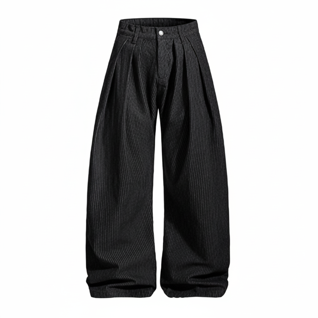 TS Stripe pleated trousers