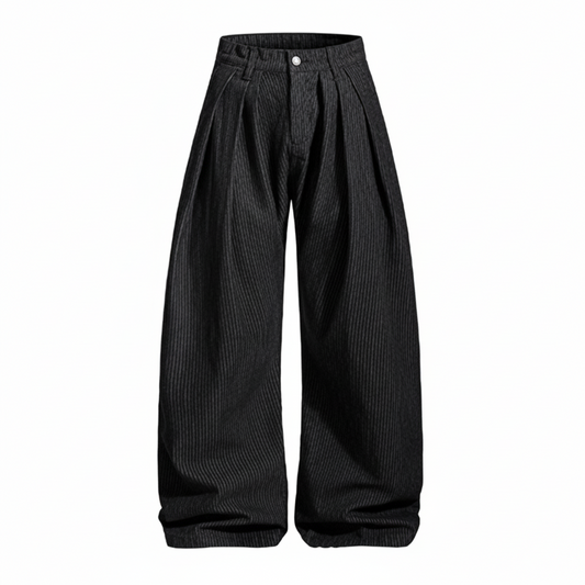 TS Stripe pleated trousers