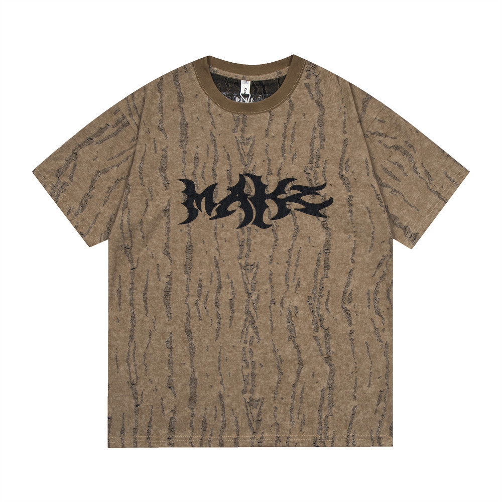 MAKE NO CHOICE embroidery T-shirt