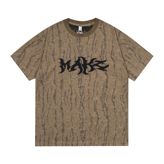 MAKE NO CHOICE embroidery T-shirt