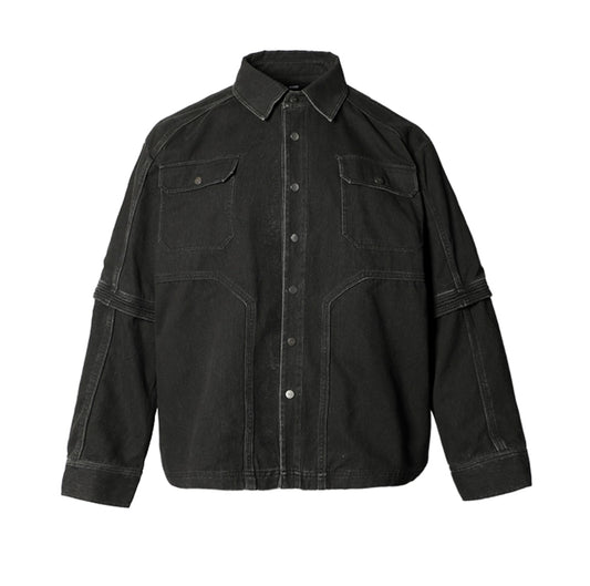 PMW 2WAY patchwork shirt jacket