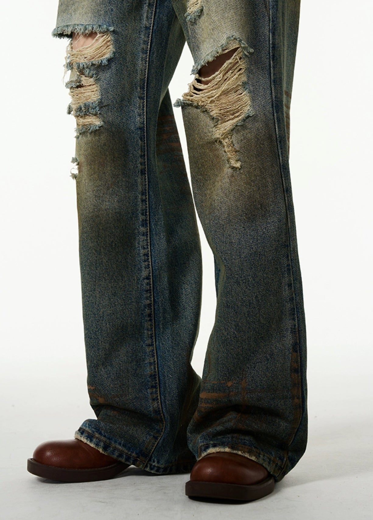 WS dirty damage denim