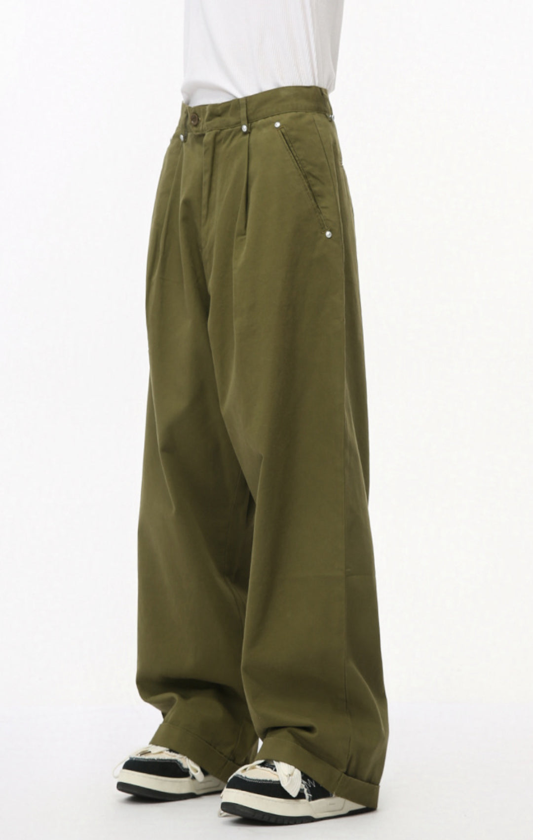 Wide straight pants #5235