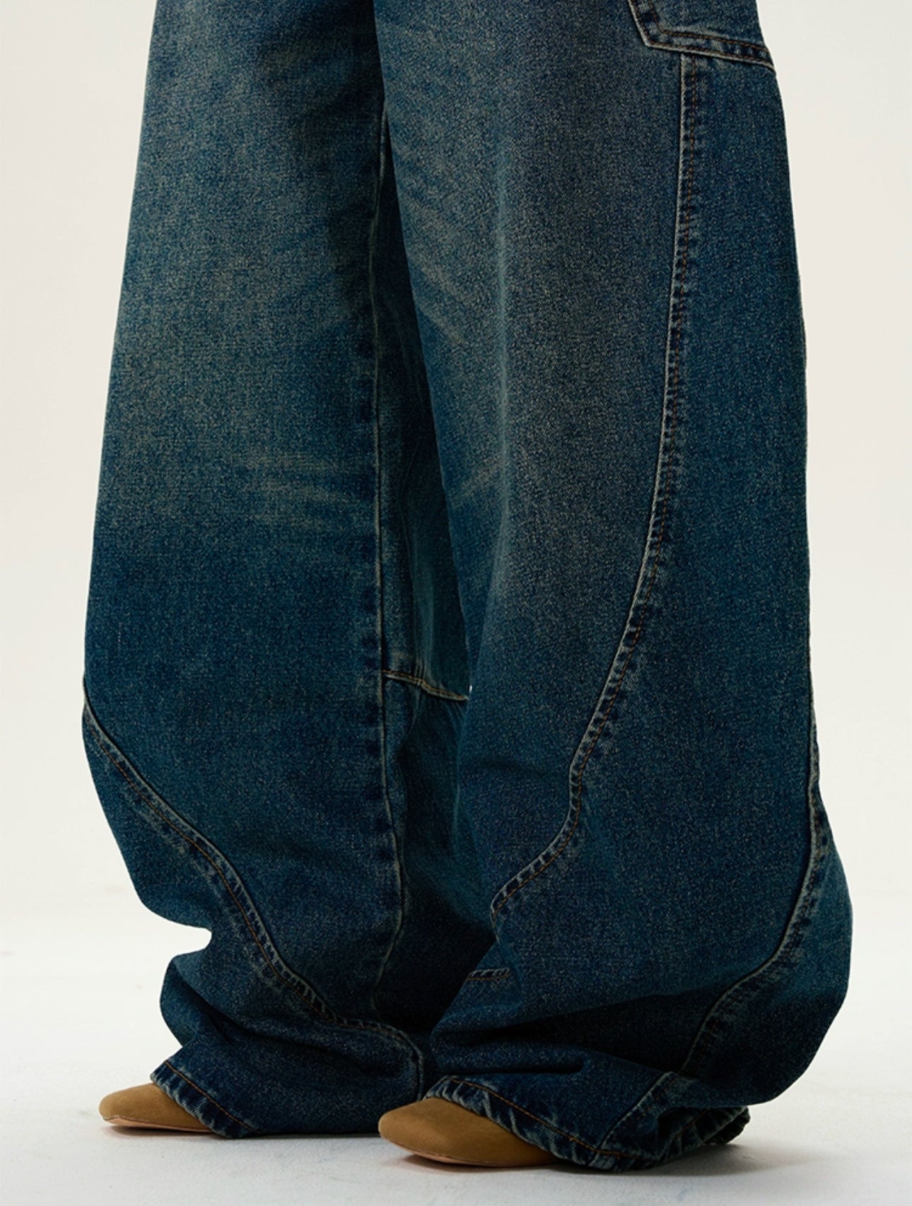 Curve denim pants