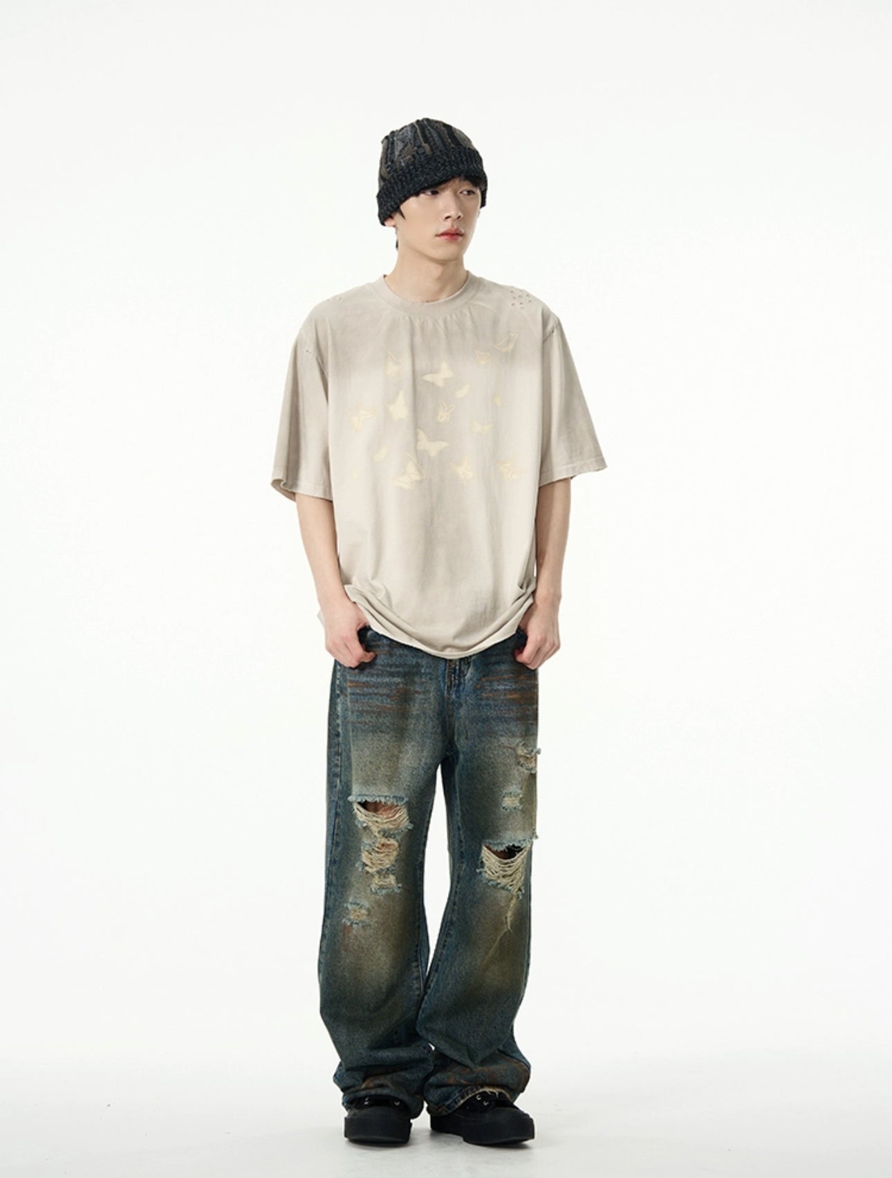 WS dirty damage denim