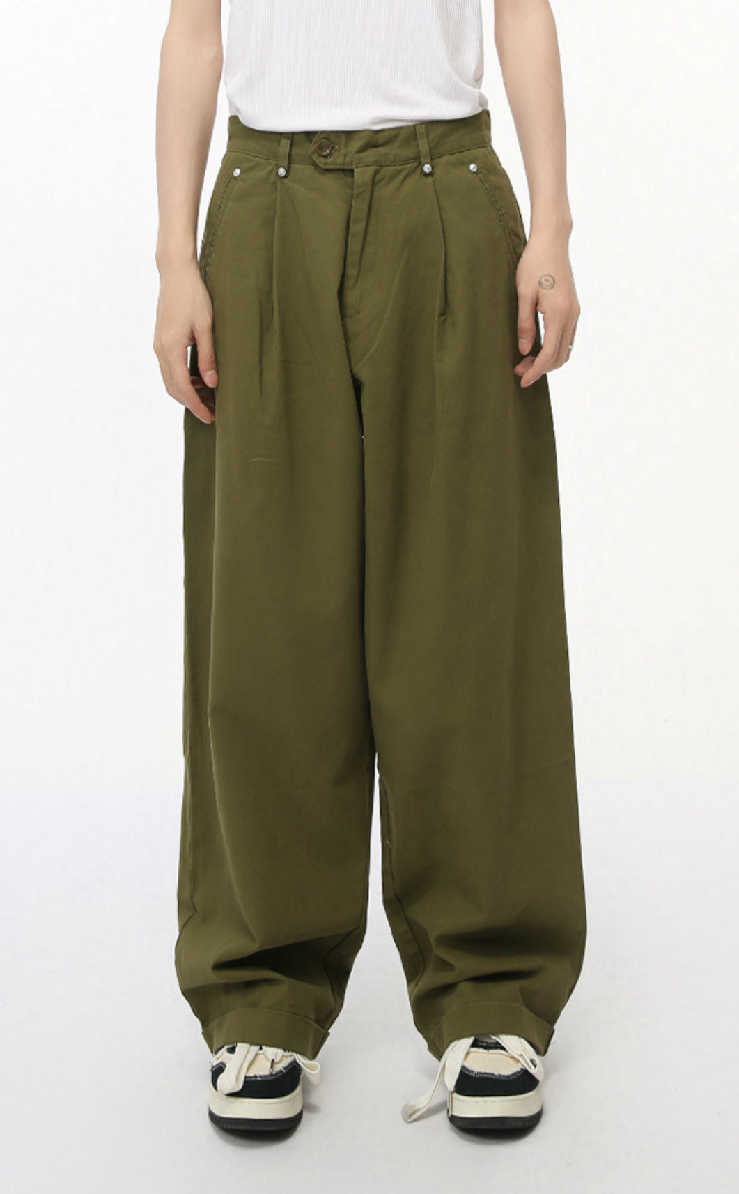 Wide straight pants #5235